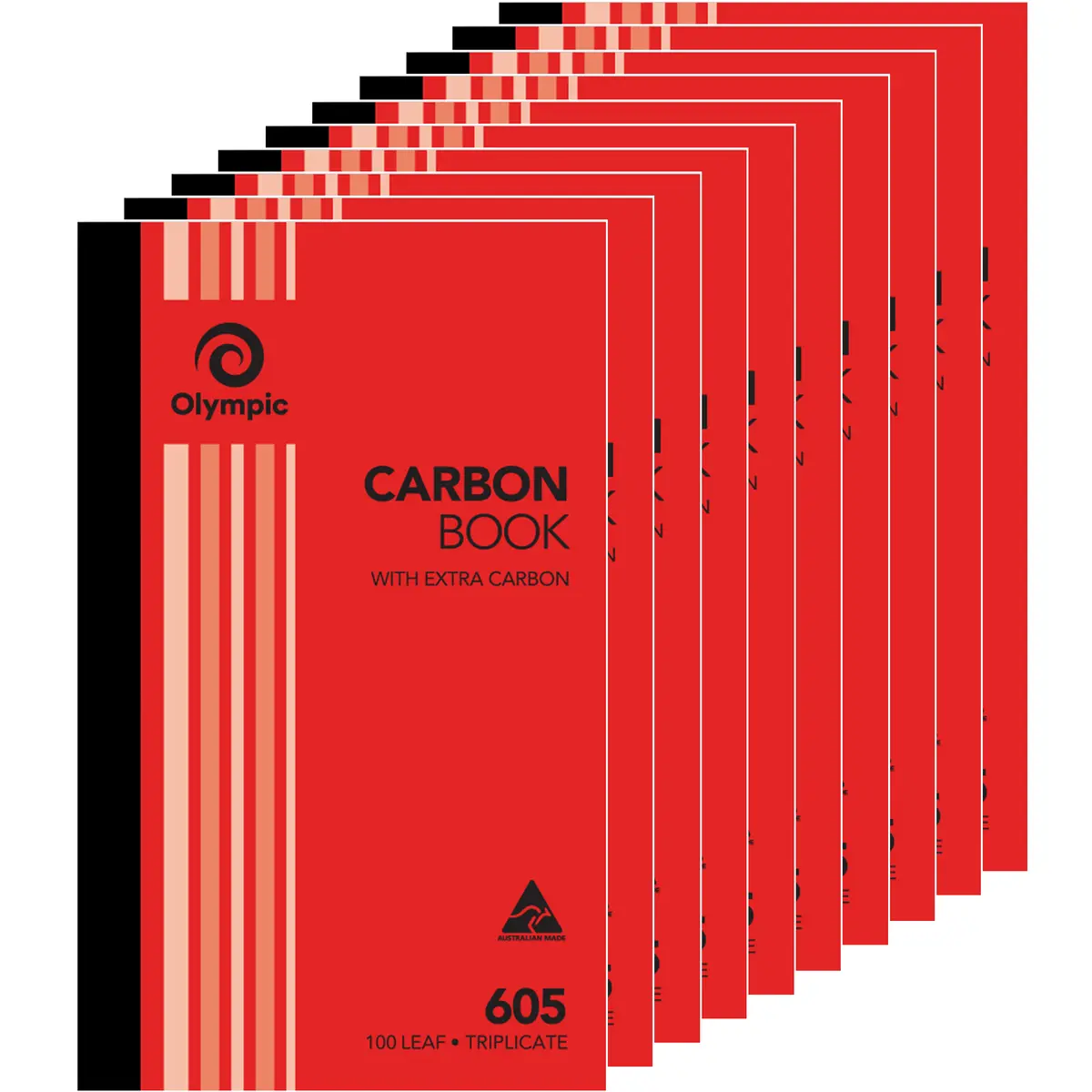 Olympic 10 Pack 605 Triplicate Carbon Book 100 Leaf Bulk 1