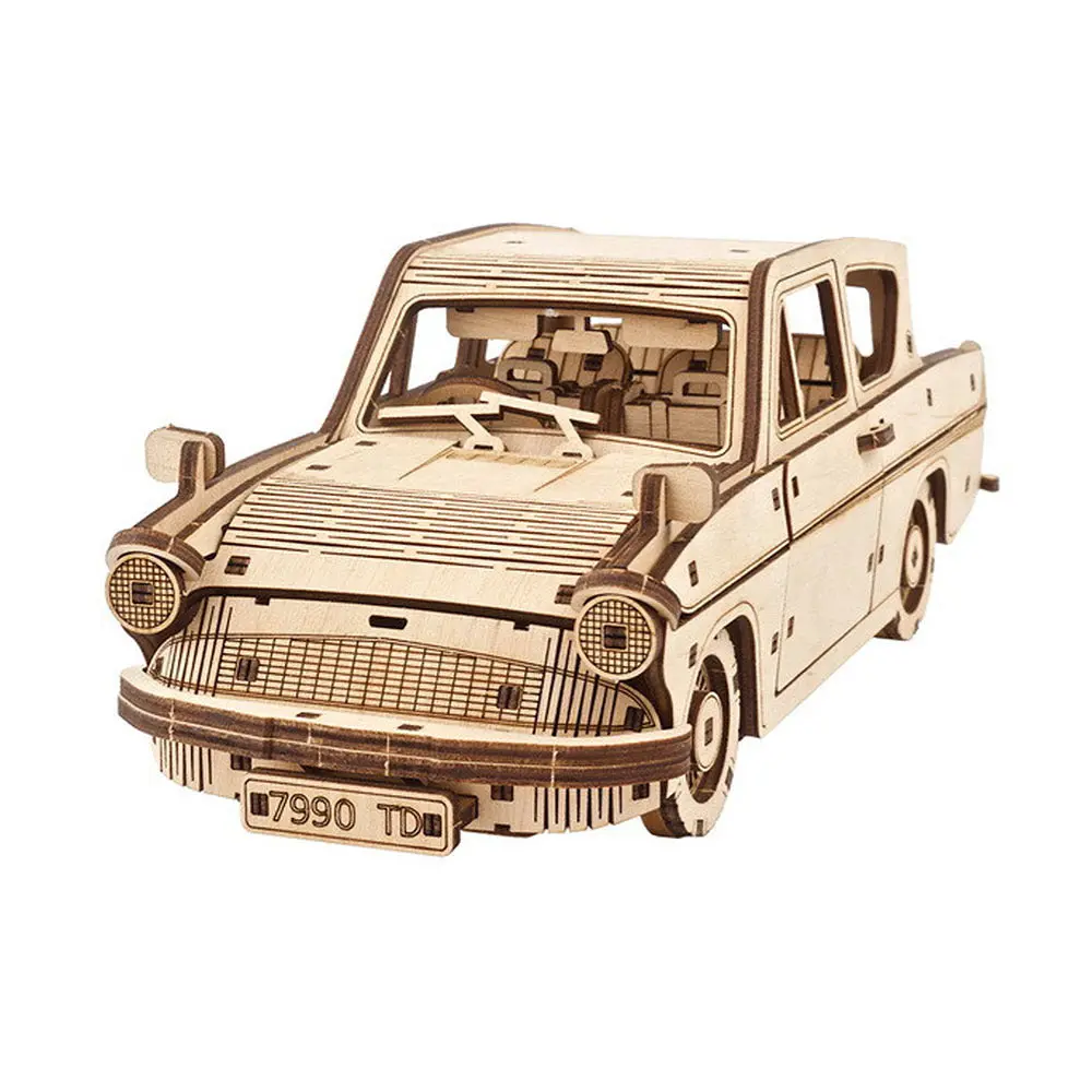 Ugears Harry Potter Flying Ford Anglia Wooden Mechanical Model Kit 1