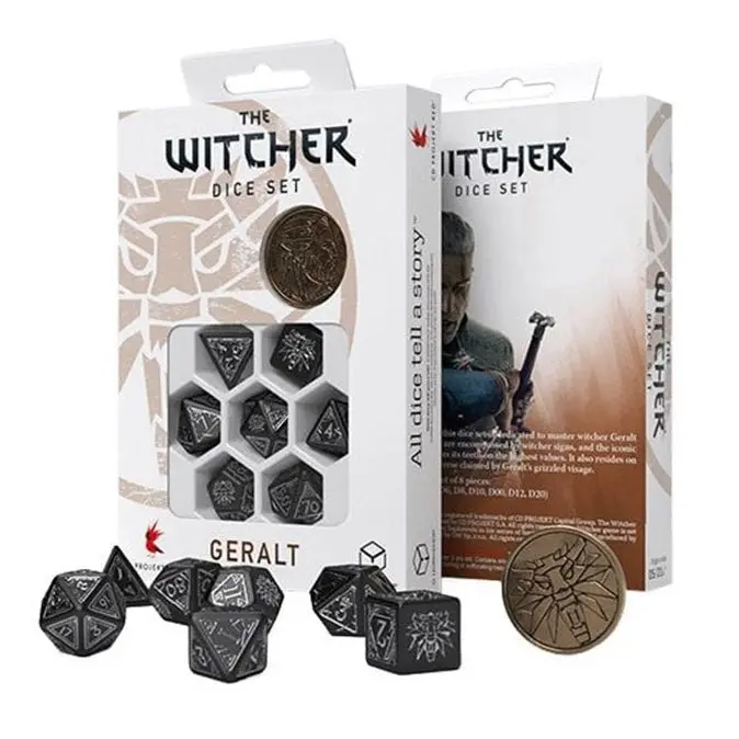 Q-Workshop The Witcher Dice Set Geralt Silver Sword 1