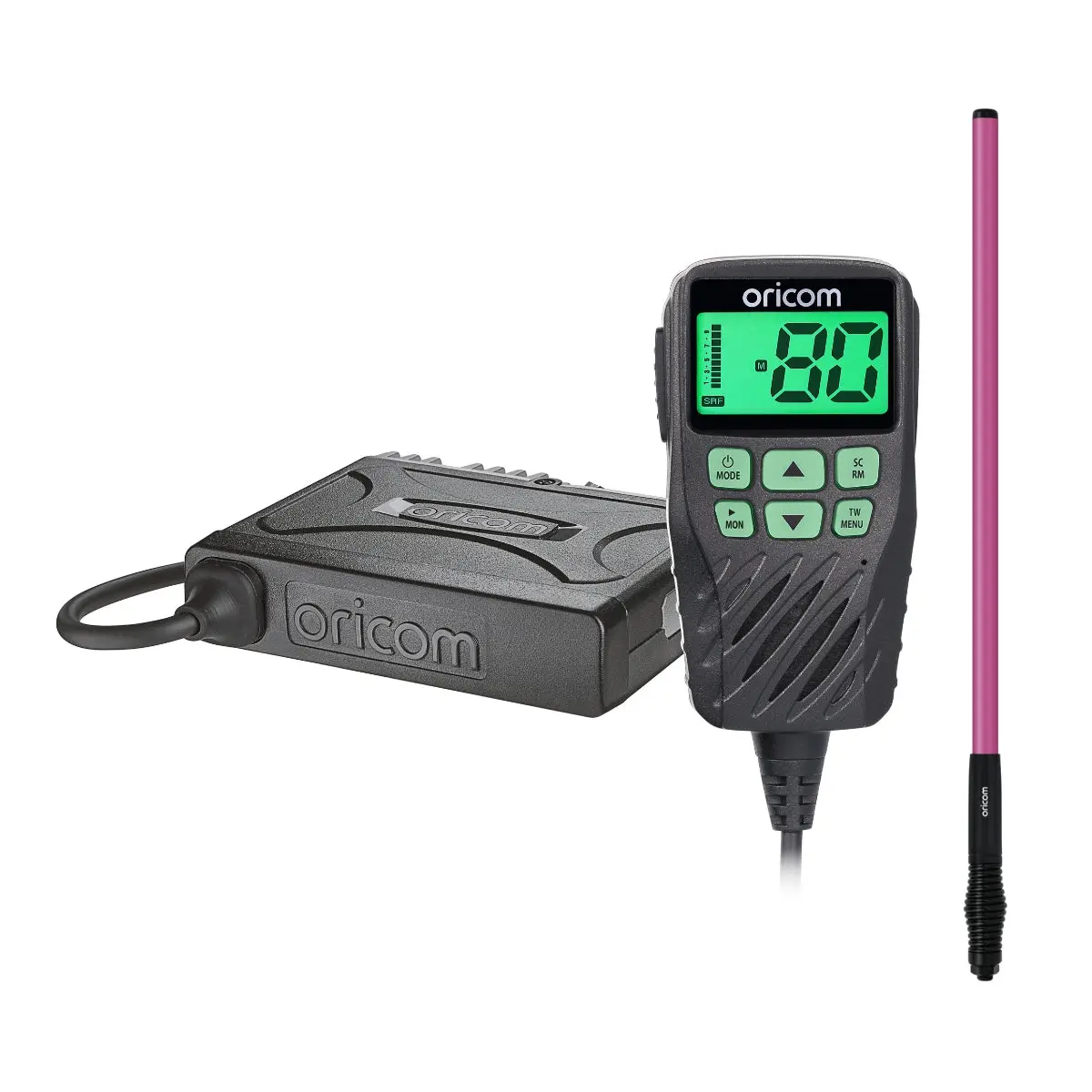 Oricom Uhf360r Cb Radio With Pink Antenna 1