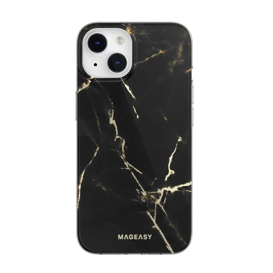Mageasy Marble Case Iphone 14 - Pearl Black 1