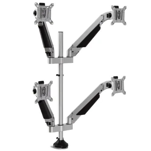 Desky Quad Monitor Arm - Silver 1