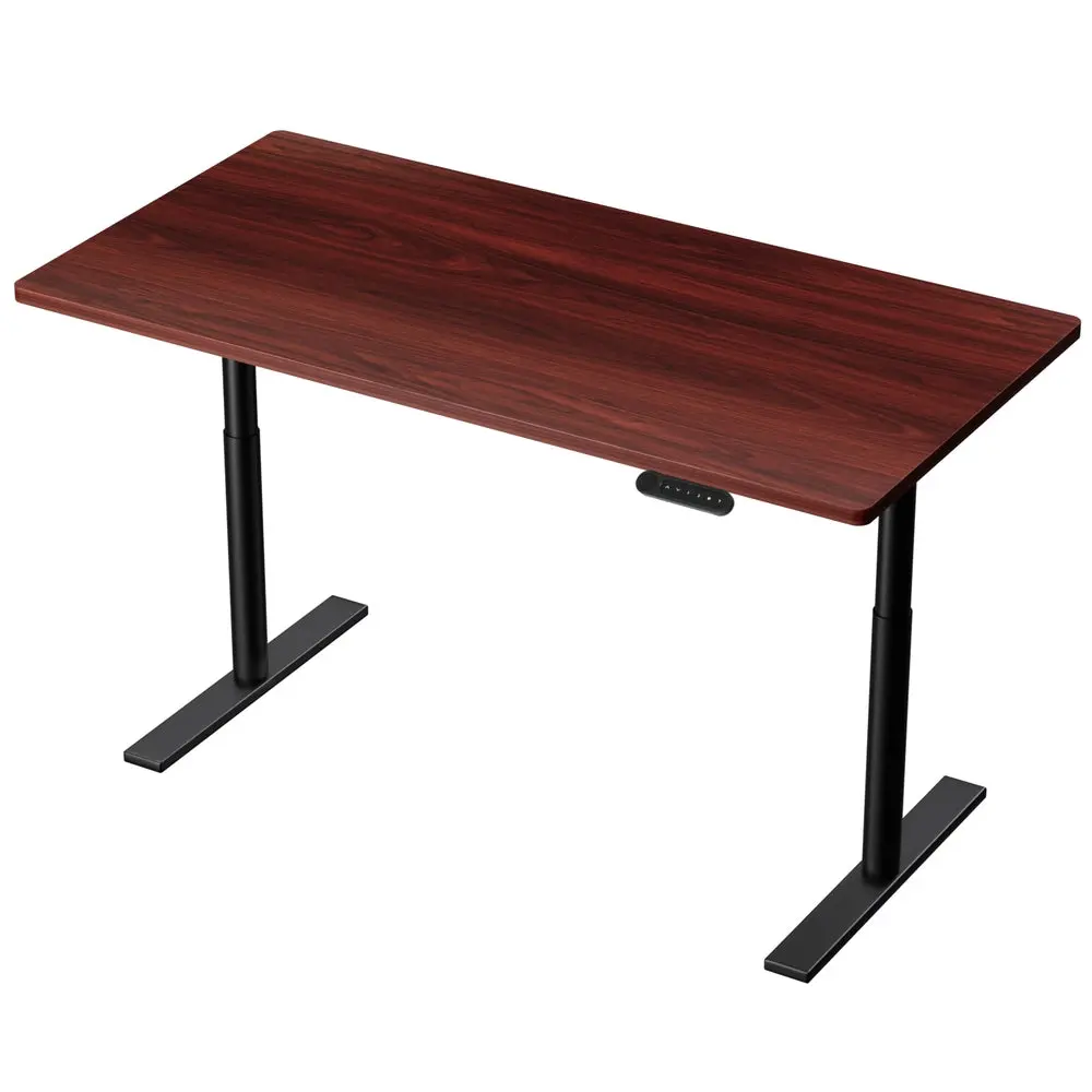 Artiss Standing Desk Motorised Electric Dual Motor Walnut 140Cm 1
