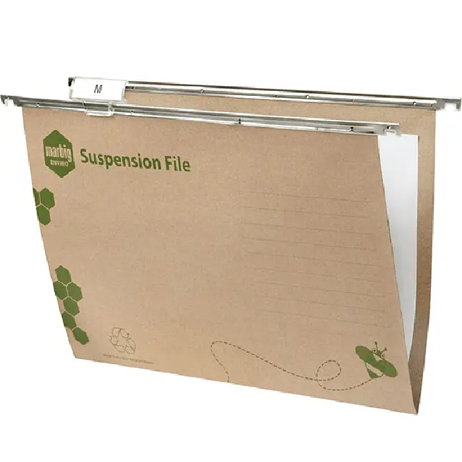 Marbig Enviro Plus Suspension Files Complete Kraft Foolscap Box 50 1