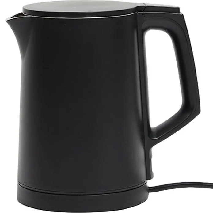 Nero Double Wall Kettle 0.8L Stainless Steel Compact Small (Black) 1