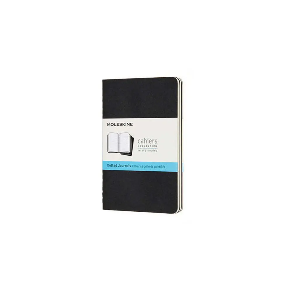 Moleskine Cahier Soft Cover Notebook Pocket Dot Grid Set (Black) [3 Pack] 1