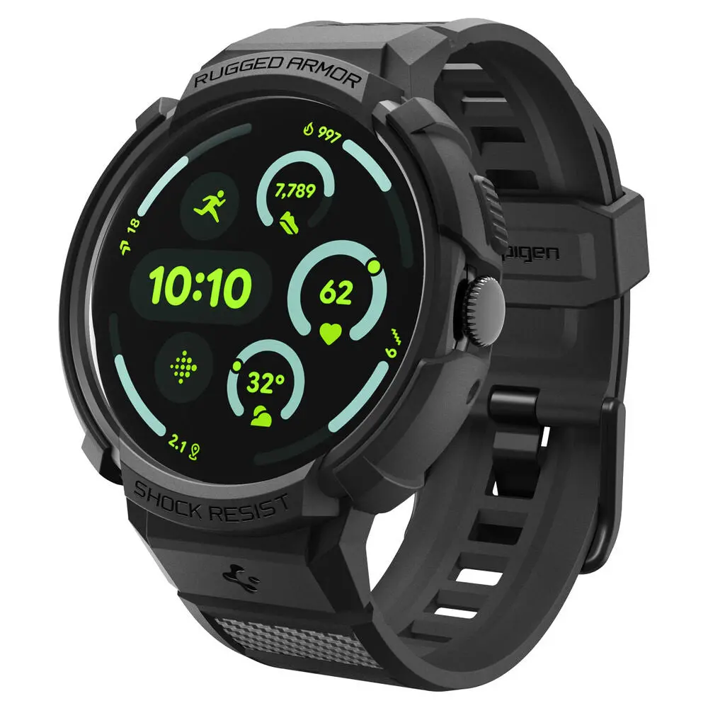 Spigen Pixel Watch 4 45Mm Rugged Armor Pro Case (Black) 1