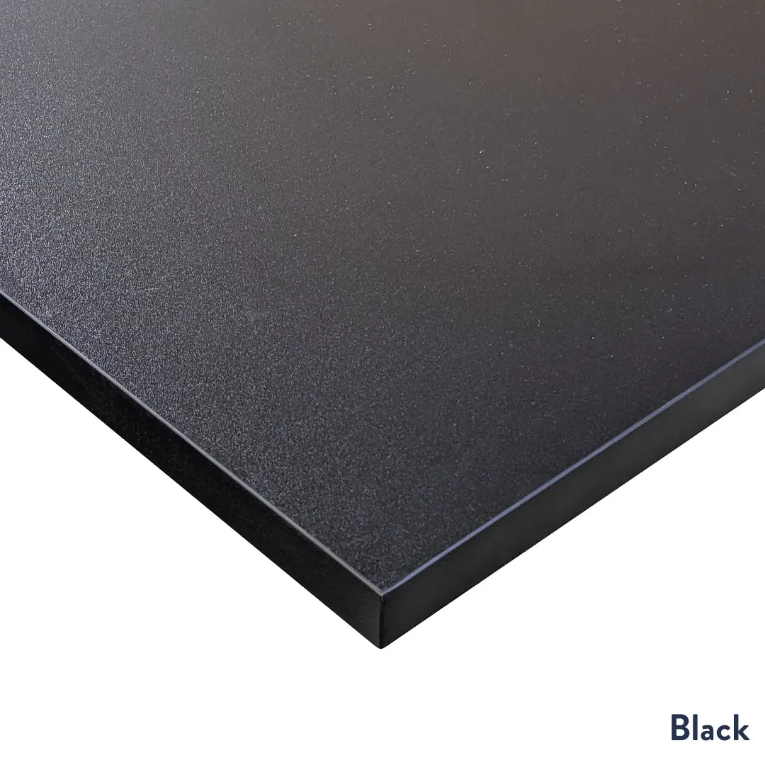 Desky Dual Melamine Sit Stand Desk 200Cm Black Desktop And Grey Frame 2