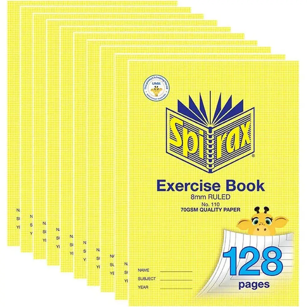 Spirax 110 Exercise Book Ruled 8Mm 128 Page (A4) [10 Pack] 1