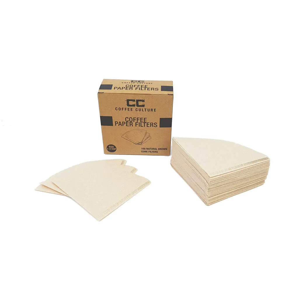Coffee Culture 2-Cup Coffee Pour Over Brewing Paper Filter Size 1 (100Pc) 1