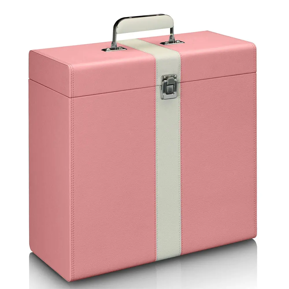 Silcron Lp-30 12" Vintage Vinyl Record Storage Case (Pink) 1