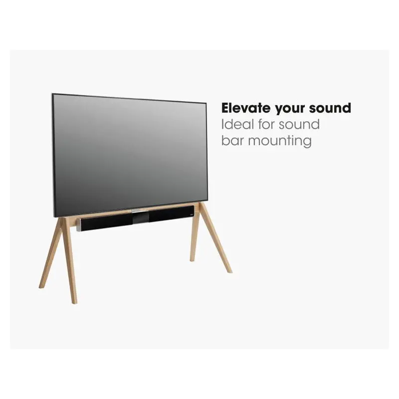 Vogel's Nextop2 Scandinavian Design Floor Stand For 55-77" Tv (Natural) 2