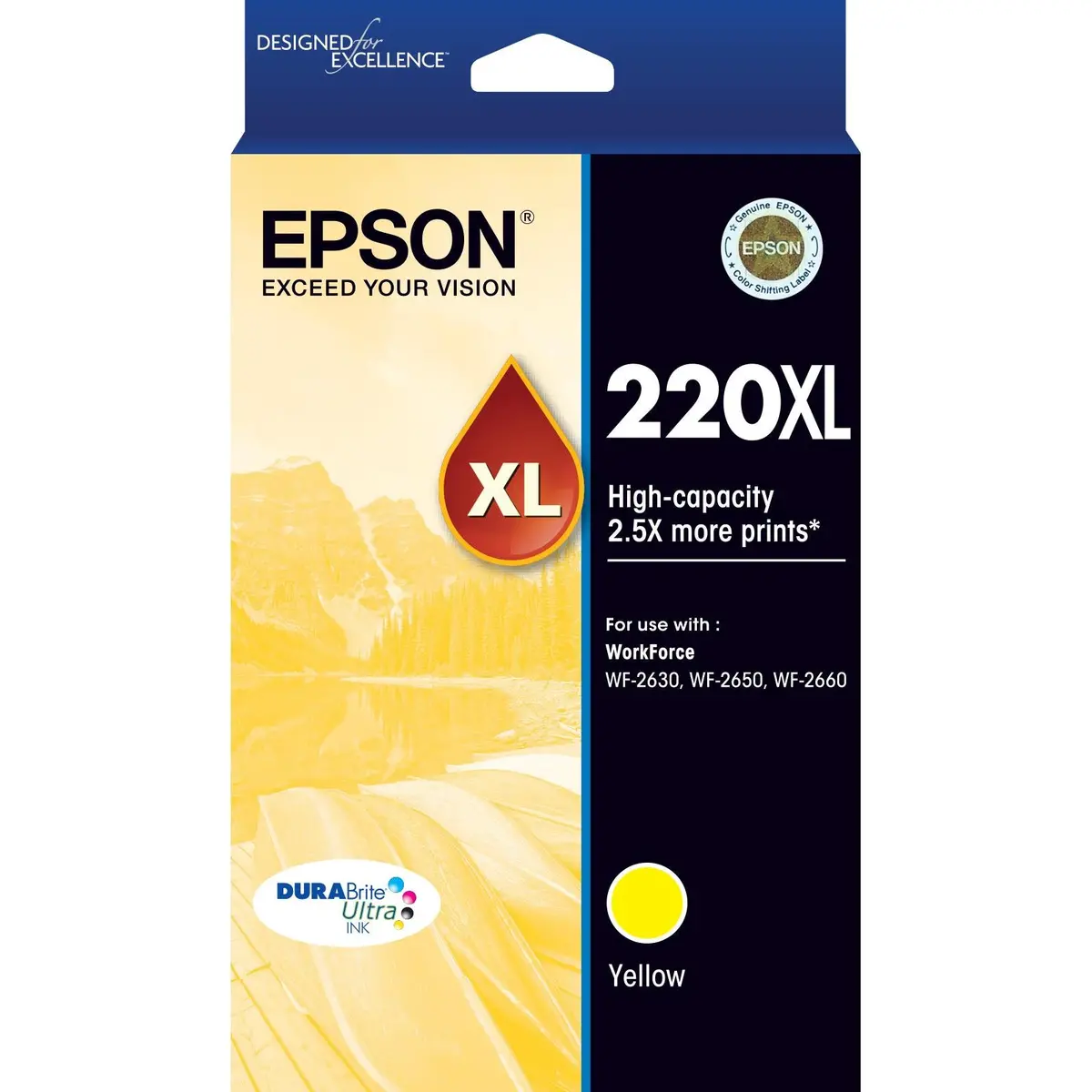 Epson 220Xl Durabrite Ultra High Capacity Ink Cartridge (Yellow) 1