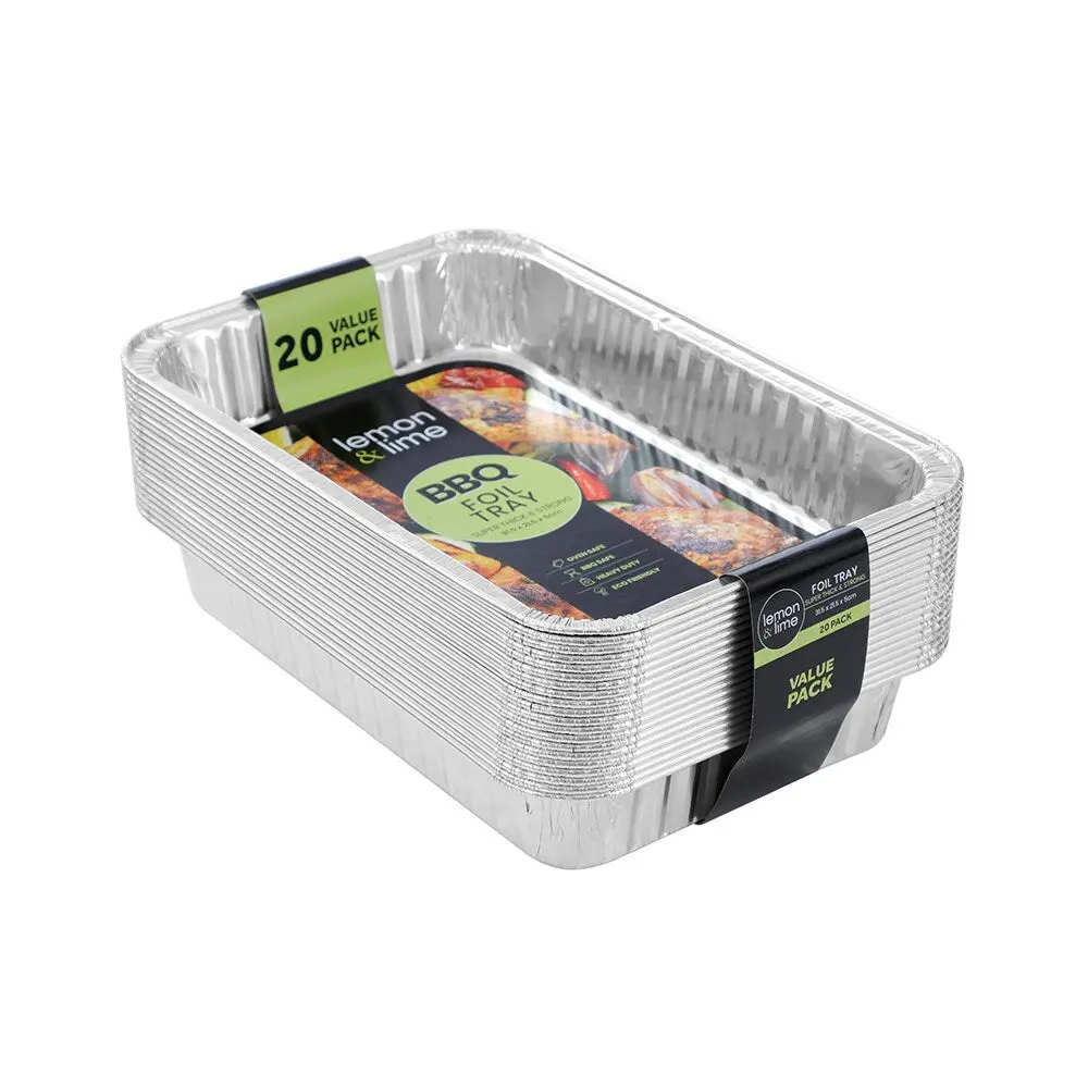 Lemon & Lime Bbq Foil Tray 31.5X21.5Cm (20-Pieces) 1