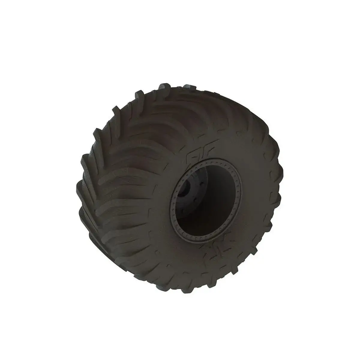 Arrma 2.3/3.0" Dboots Chevron Mt Tyres On Black Rims - Glued Wheels 2-Pieces 1