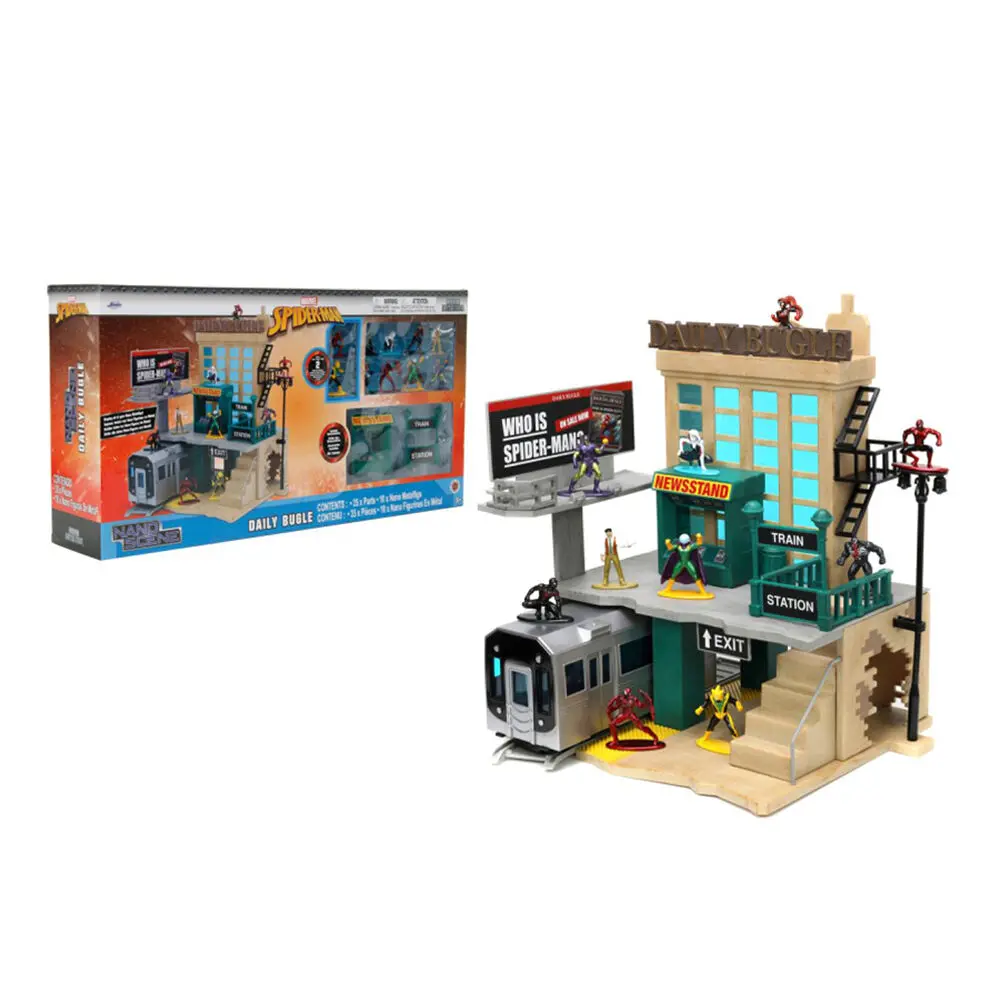 Jada Spider-Man Comics Daily Bugle New York City Deluxe Nano Scene Model Toy 2