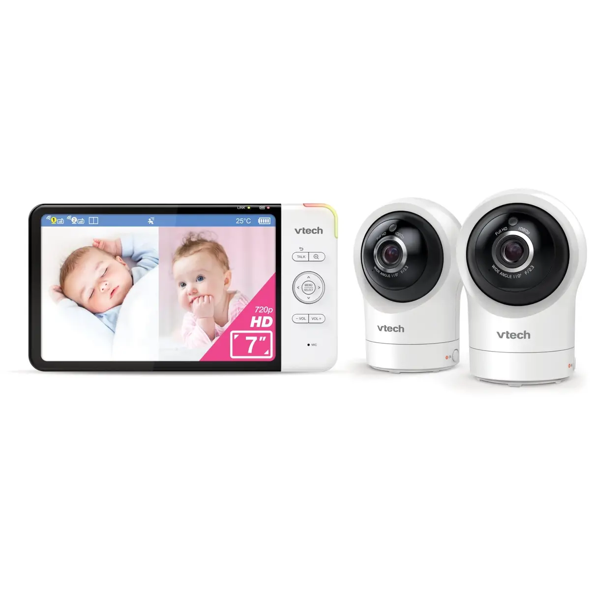 Vtech Rm7764hdv2 7” 2-Camera Smart Hd Pan & Tilt Video Monitor With Remote Access 1