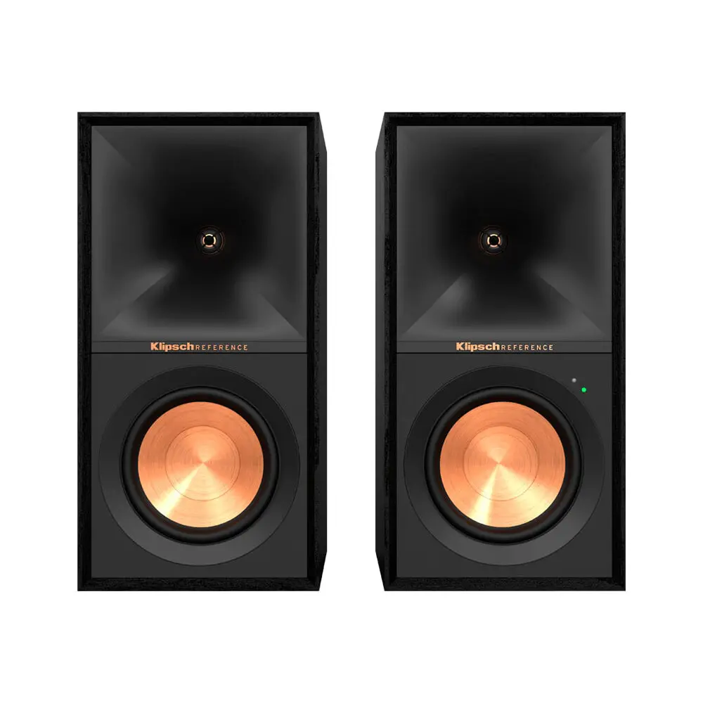 Klipsch R-50Pm Powered Wireless Bluetooth Bookshelf 120W Speakers 2X (Black) 1