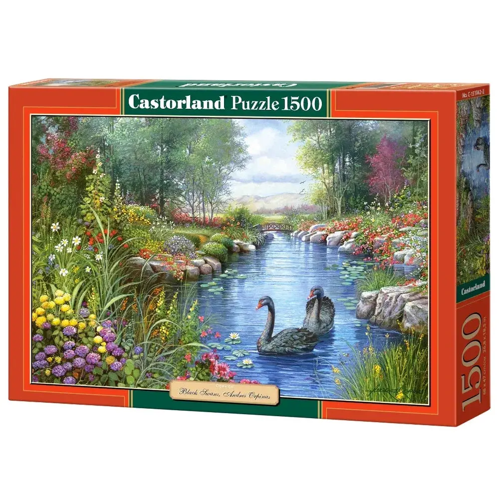 Castorland 1500-Pieces Black Swans Andres Orpinas Puzzle 1