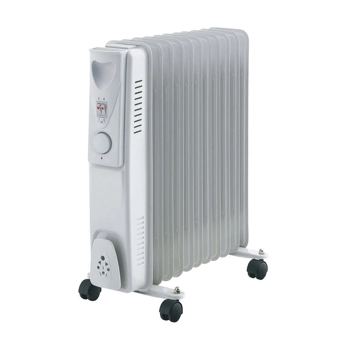 Lenoxx 11-Fin 2400W Wheeled Oil Column Heater 3 Heat Settings 1