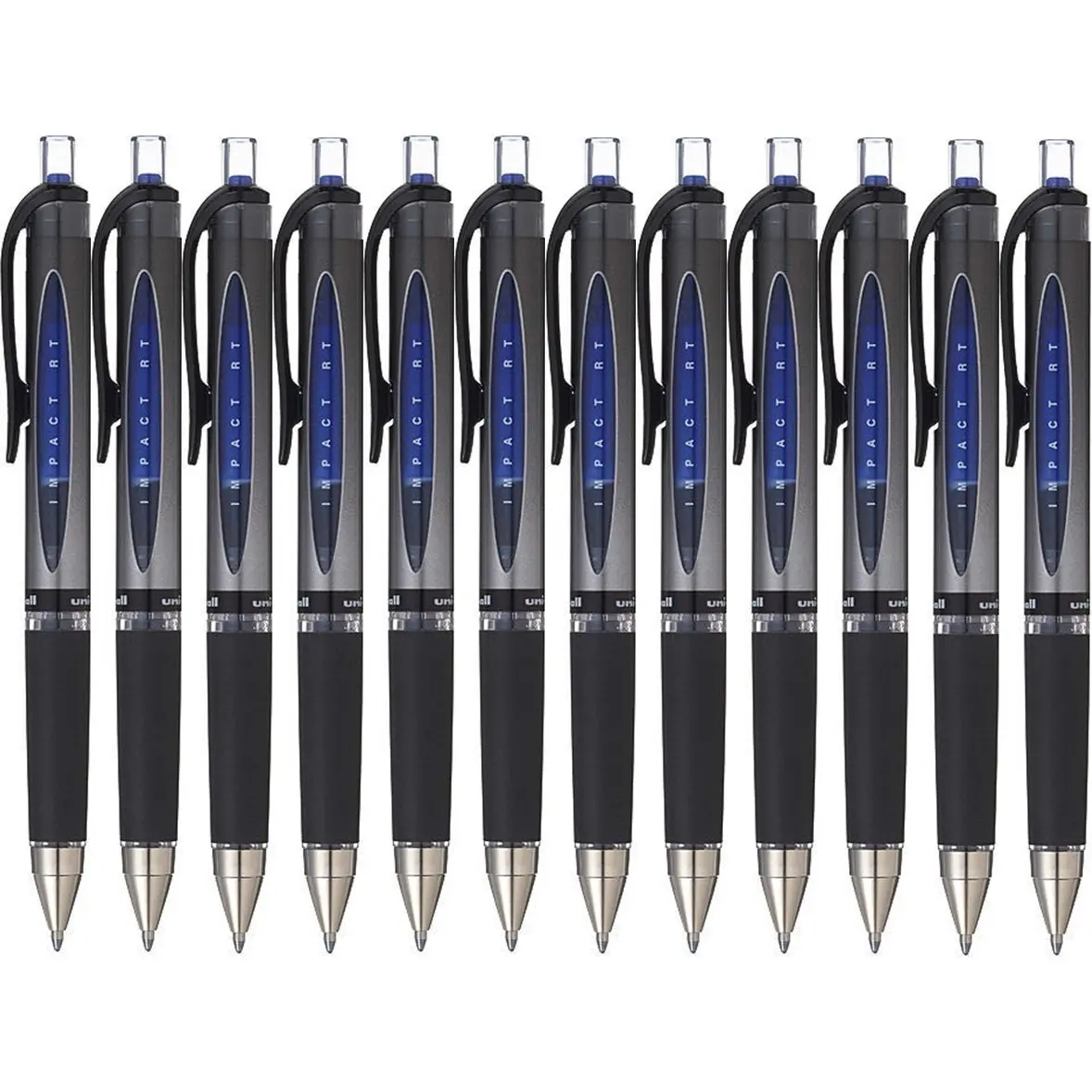 Uni-Ball Umn152 Signo Impact Retractable Gel Ink Rollerball Pen 1.0Mm Blue Box 12 1