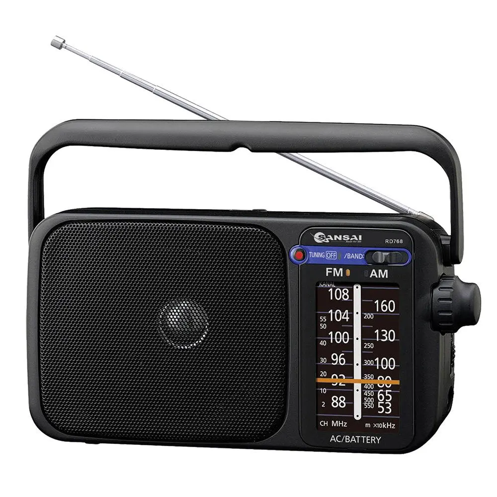 Portable Am/Fm Radio Speaker With Earphone Jack (Black) 1