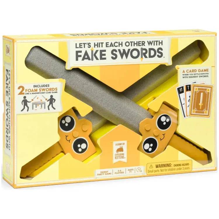 Exploding Kittens Let's Hit Each Other With Fake Swords Party Game Large Box 1