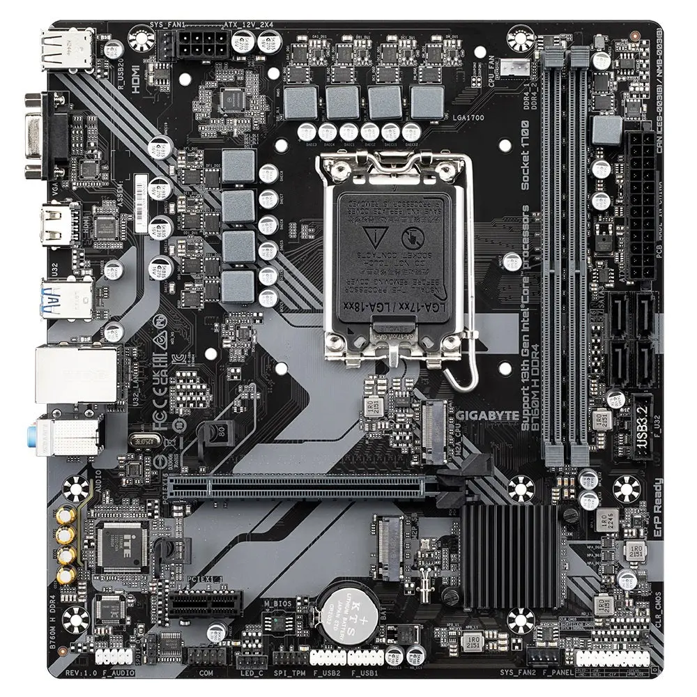 Gigabyte B760m H Ddr4 Intel Lga 1700 Motherboard 2