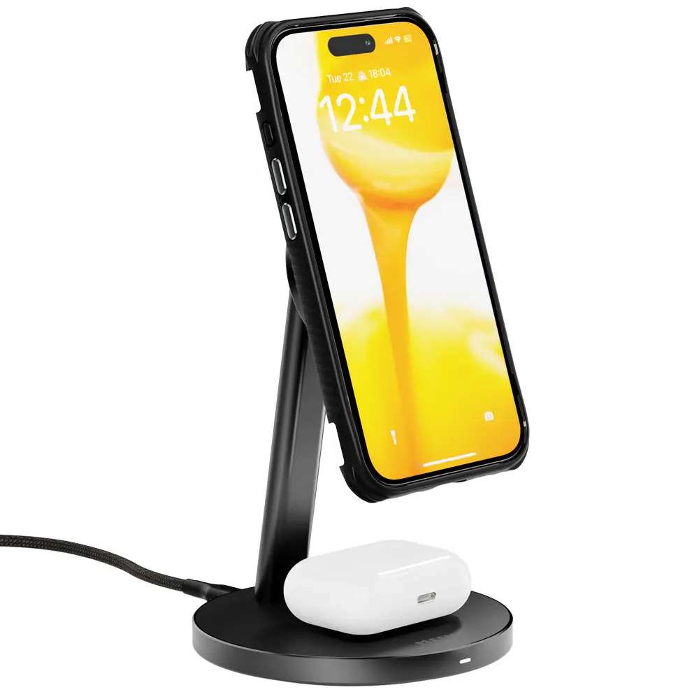 Efm Qi2 15W Duo Wireless Charge Stand With 20W Power Supply And 1.2M Cable (Black) 1