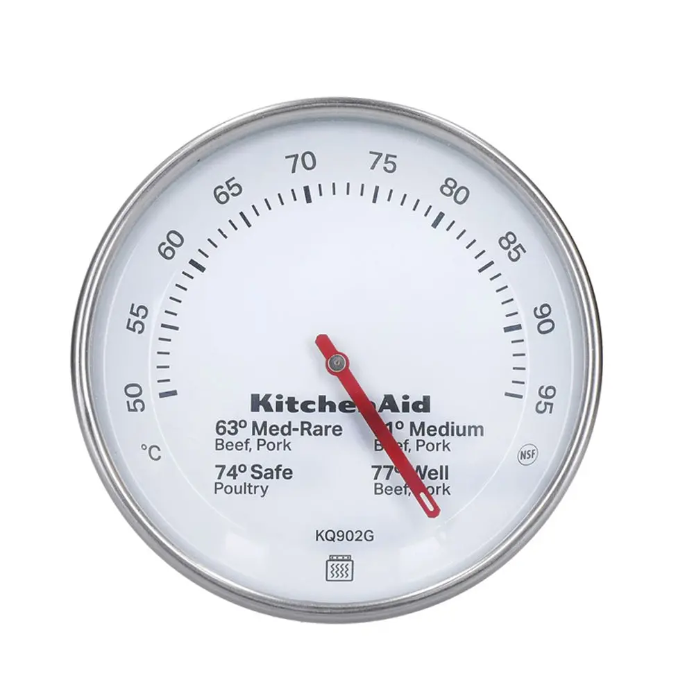 Kitchenaid Leave In Cooking Meat Thermometer Stainless Steel 13Cm (Silver) 1