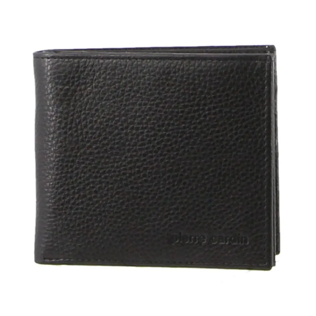 Pierre Cardin Men's Italian Leather Tri-Fold Protected Rfid Wallet 11Cm Black 1