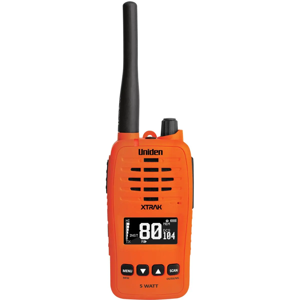 Uniden Xtrak50 5 Watt Waterproof Smart Uhf Handheld Radio (Orange) 1