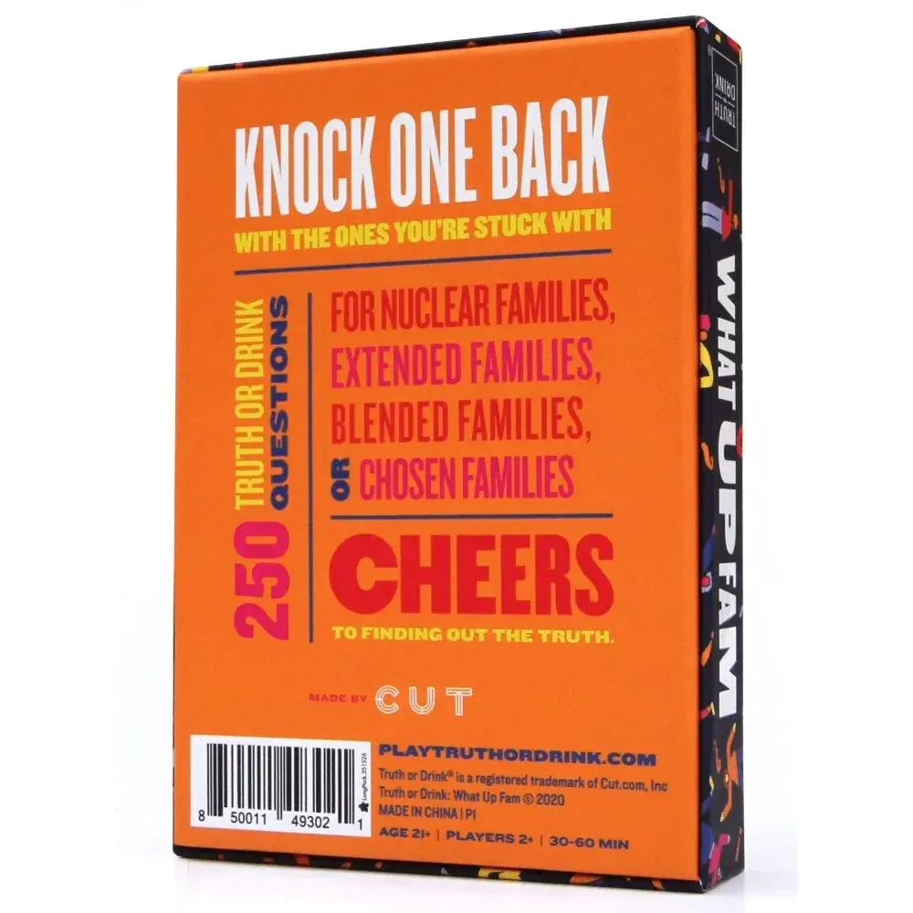 Cut Games Truth Or Drink What Up Fam Expansion Pack Party Game 2