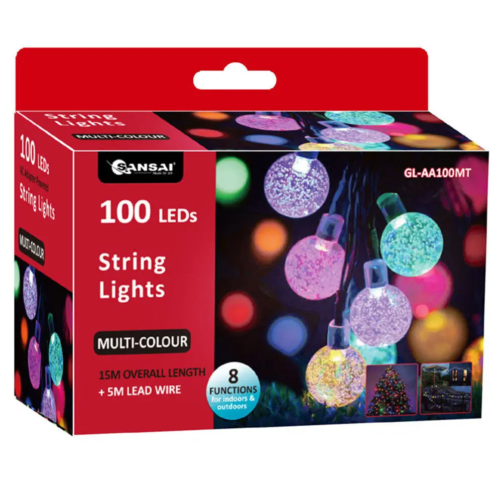Sansai 100 Led Bubble String Lights (Multicoloured) 1