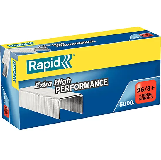 Rapid High Performance Staples 26/8 Box 5000 2