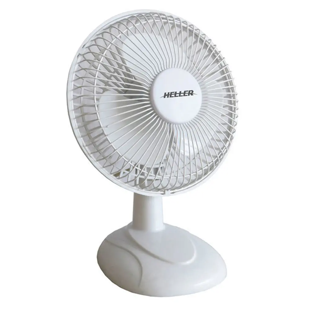 Heller Hhdf15sg Table/Desk Fan 13W Tilt Adjustable Head Air Cooler 15Cm Wht 1