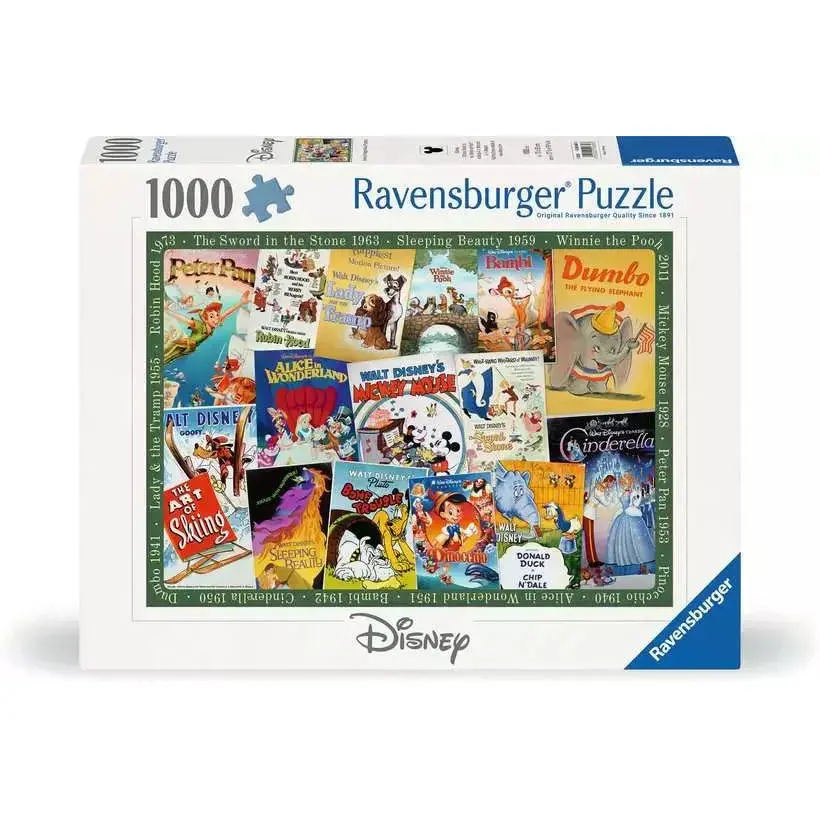 Ravensburger 1000Pc Disney Vintage Movie Posters Puzzle 1