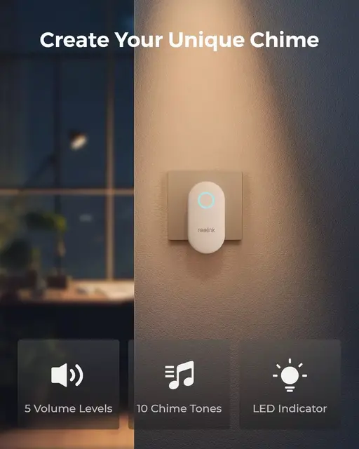 Reolink Digital Chime Adjustable Plug-In For Reolink Video Doorbell 2