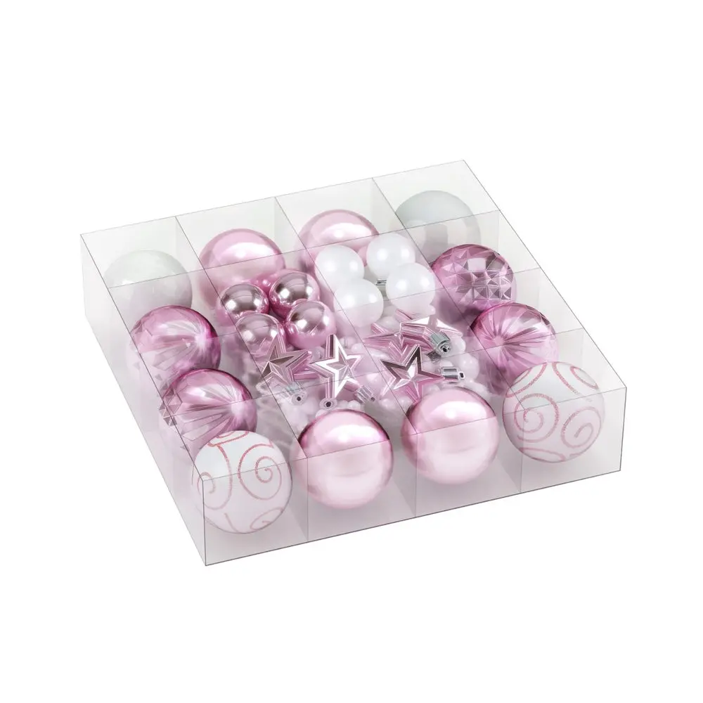 Jingle Jollys 33Pcs Christmas Tree Decorations Set Baubles Ornaments Party Pink 1