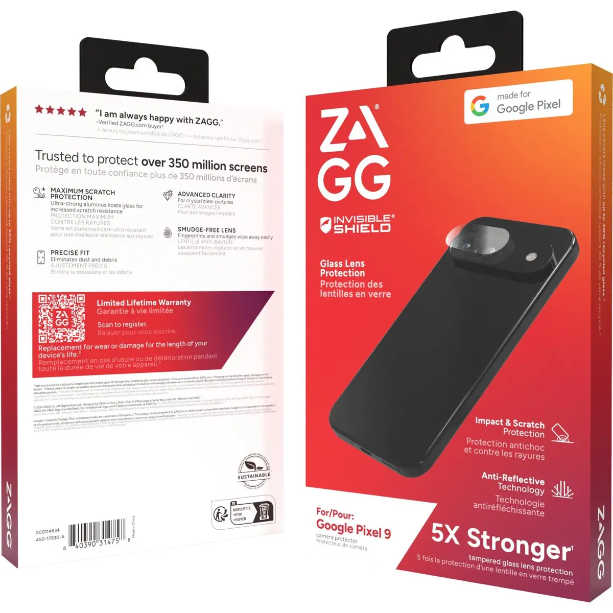 Zagg Invisibleshield Glass Elite Camera Lens Protector For Pixel 9 2