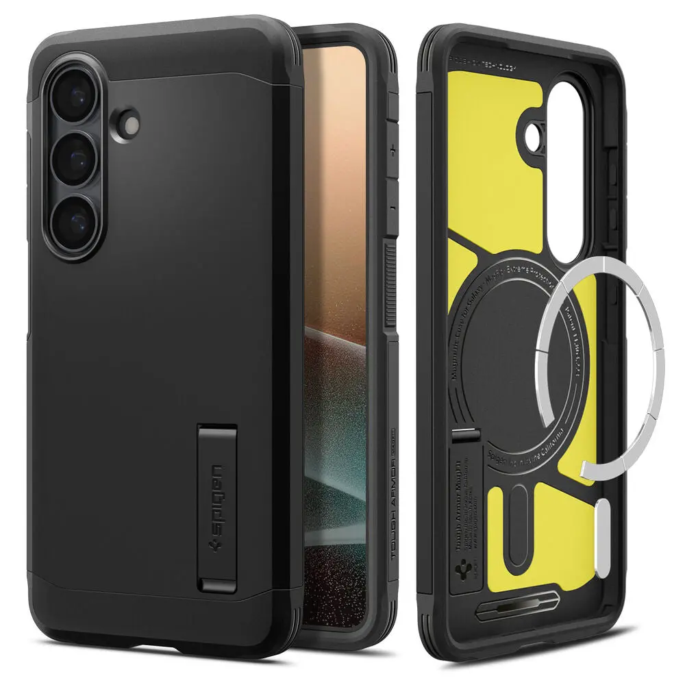 Spigen Galaxy S26 Plus Tough Armor (Magfit) Case (Black) 2