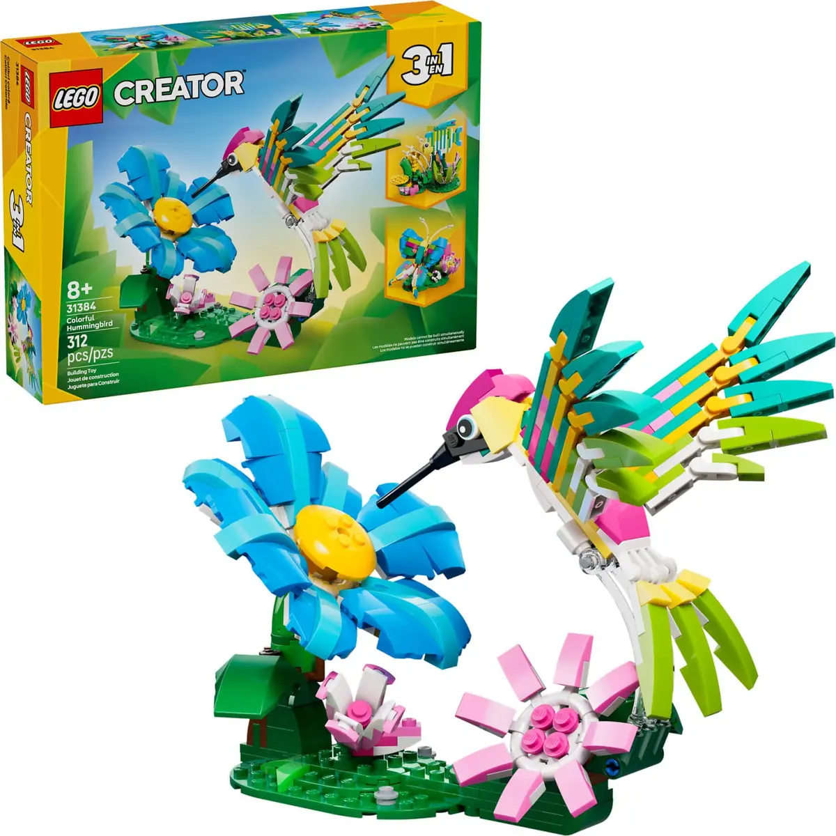 Lego 31384 Wild Animals: Colorful Hummingbird - Creator 3-In-1 1