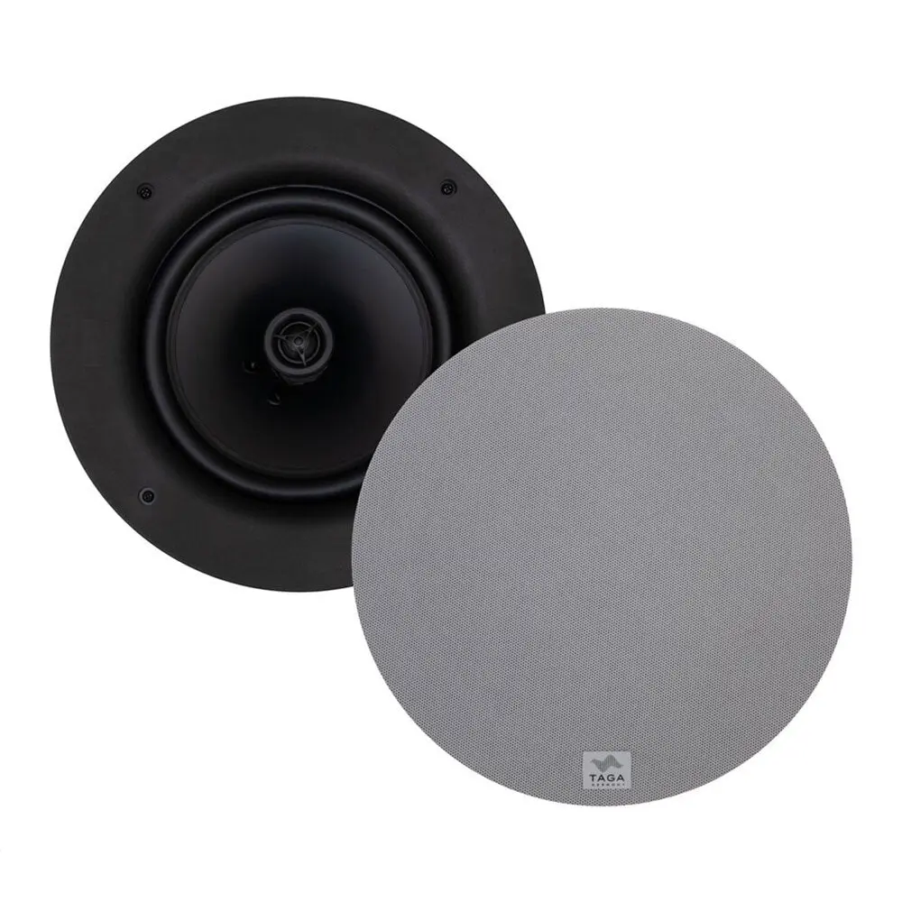 Taga Harmony 8" 2-Way In-Ceiling Speakers Pair (White) 1