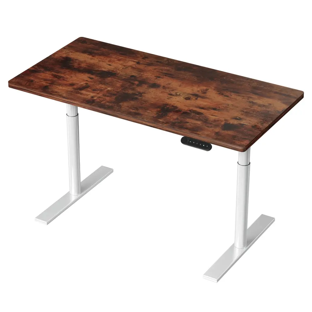 Artiss Standing Desk Motorised Electric Dual Motor 120Cm Rustic Brown 1