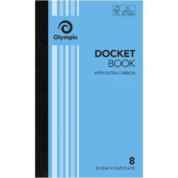 Olympic 8 Carbon Duplicate Docket Book 142816 Pack Of 20 2