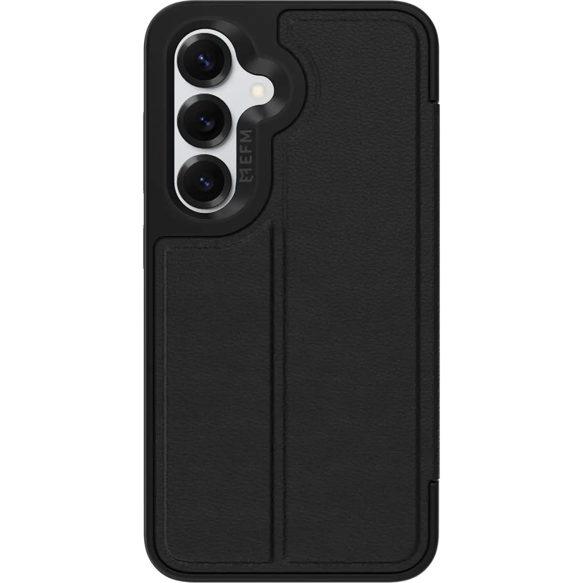Efm Monaco Vegan Leather Wallet Case With D3o Bio For Galaxy S25 (Black) 1