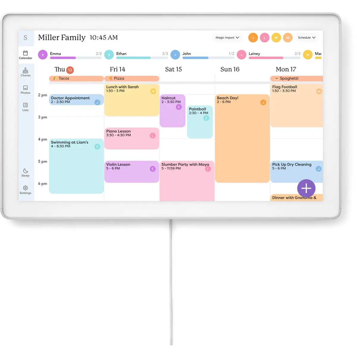 Skylight Calendar Max 27" (White) 1