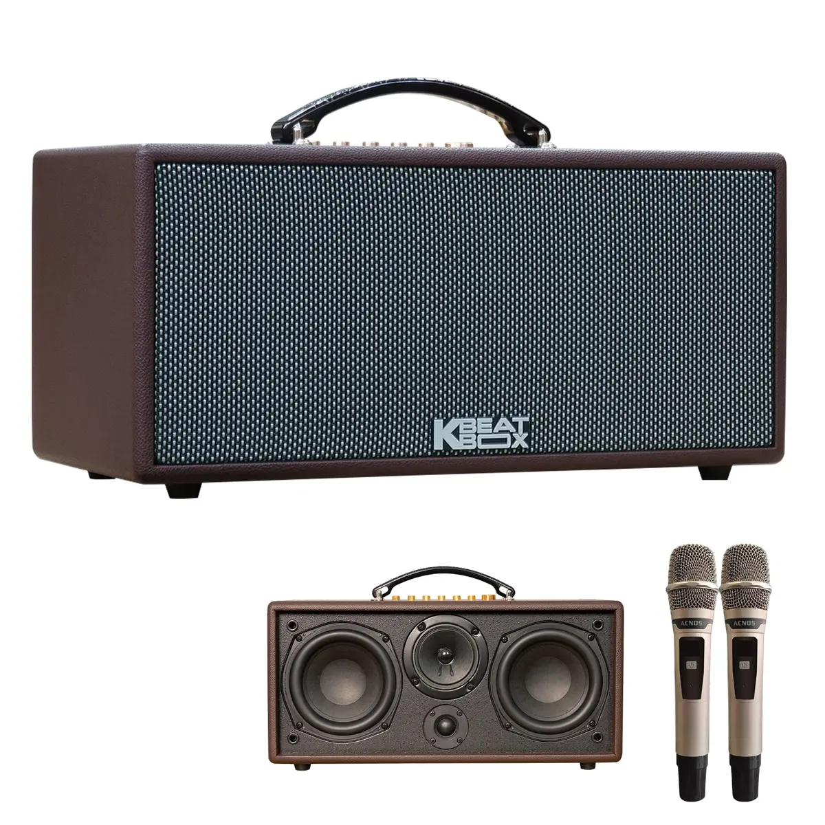 Kbeatbox Cs-366Plus – Premium Compact Karaoke Speaker System | 150W Rms | Wireless Mics 1
