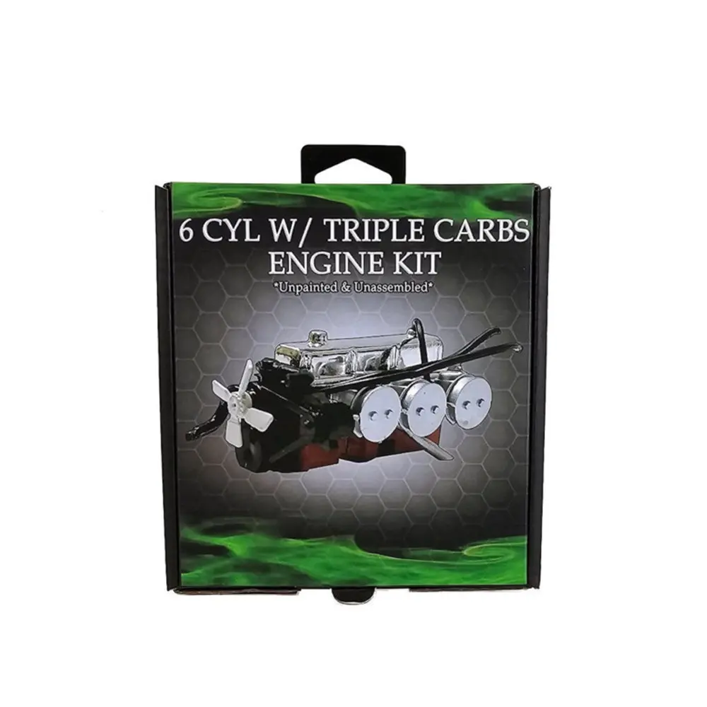 Dda 1:24 Scale Lc/Lj 6 Cyl Engine With Triple Carbs Plastic Kit 1