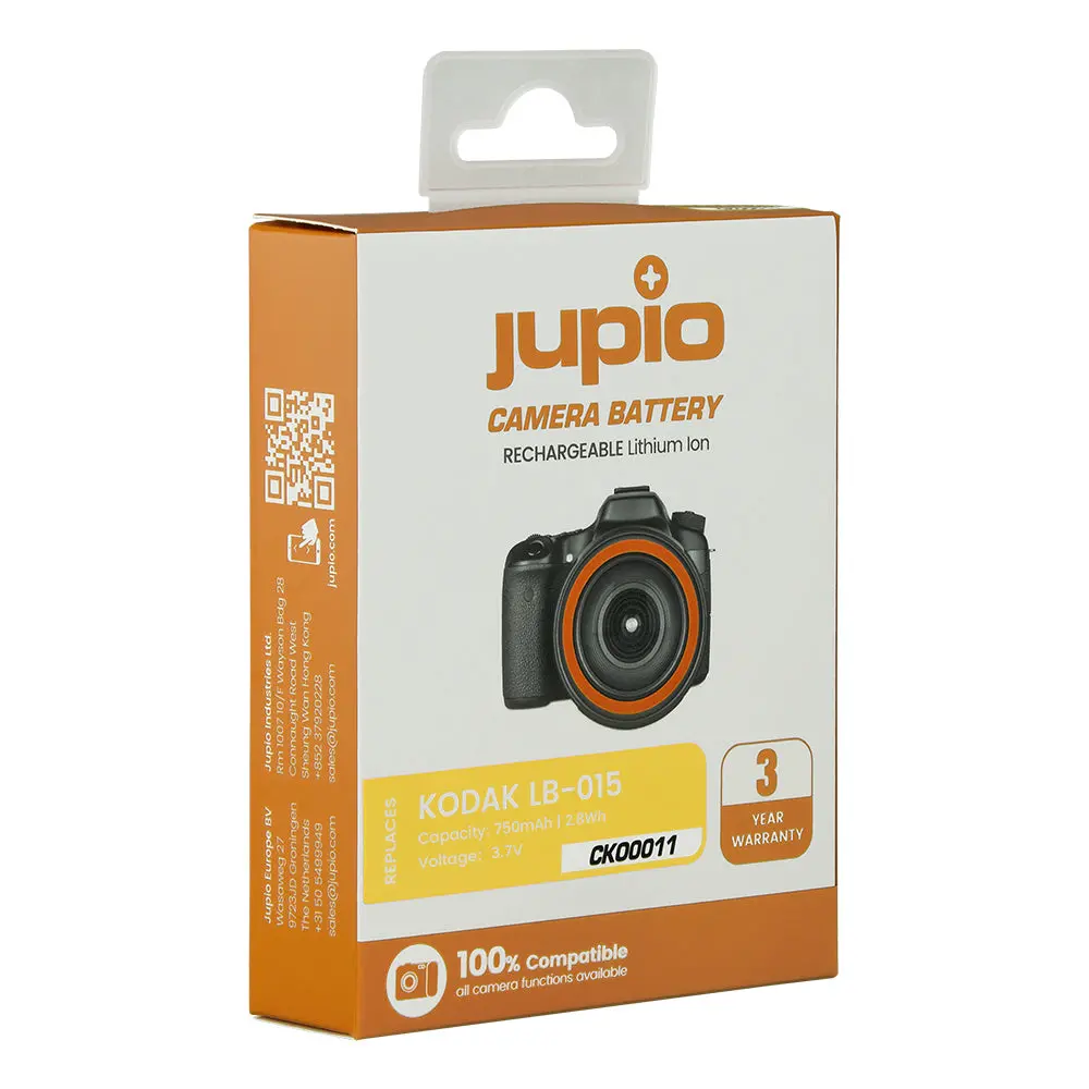 Jupio Li-Ion 3.7V 750Mah Battery For Kodak Lb-015 Camera 2